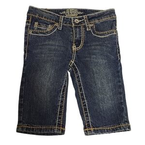 Revolt Denim Jean Shorts Embroidered Pocket